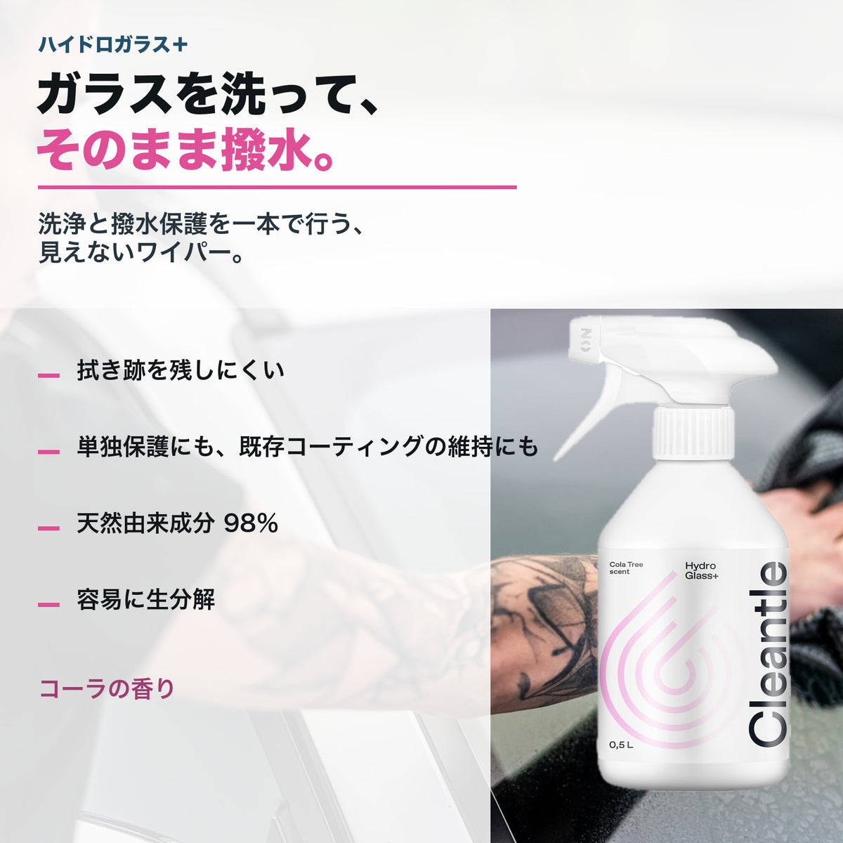 Cleantle ハイドロガラス+ 商品説明画像 2