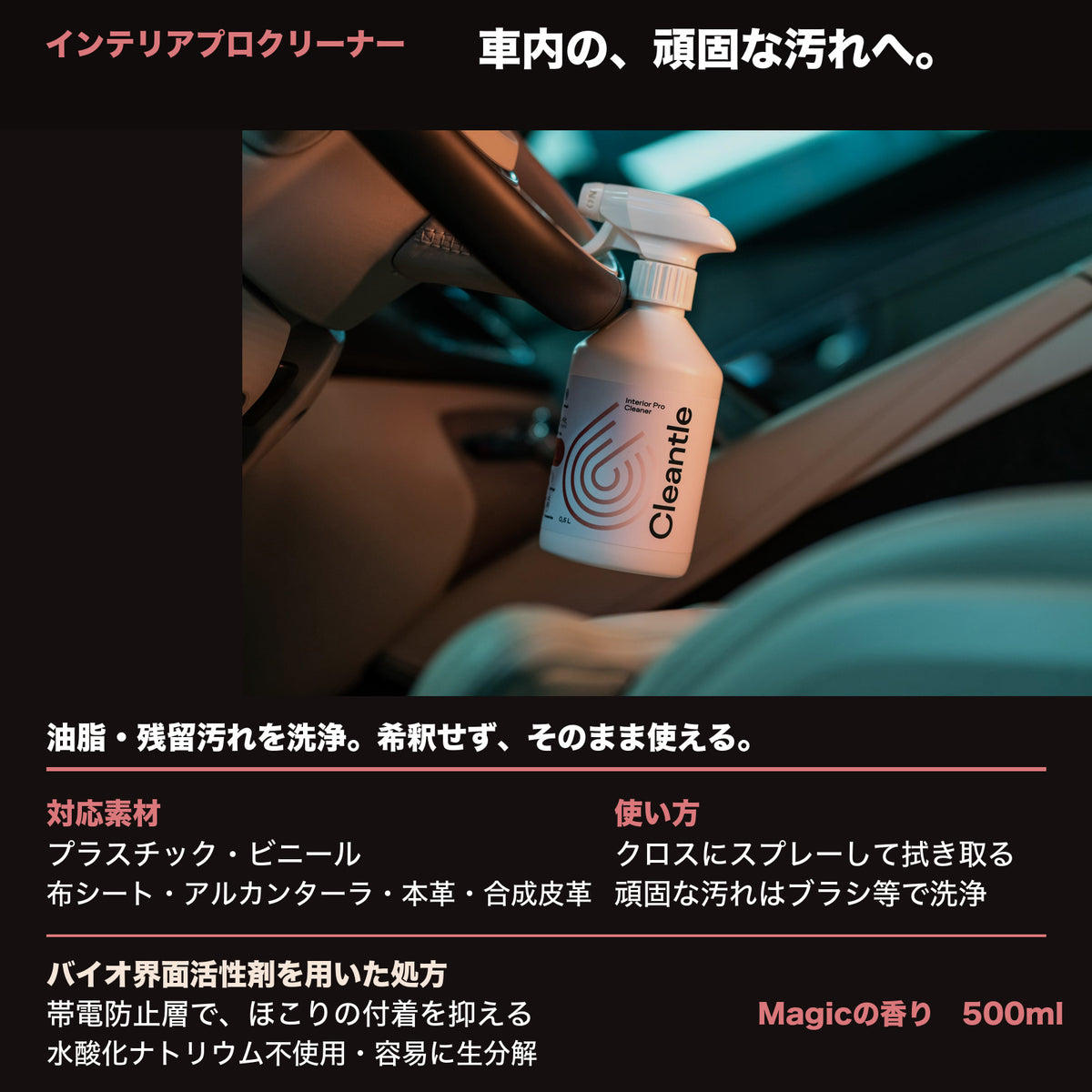 Cleantle インテリアプロクリーナー 商品説明画像 2