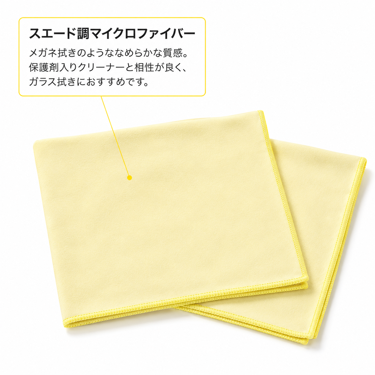 Plus GLASS CLOTH X2｜スエード調マイクロファイバークロス 2枚入り