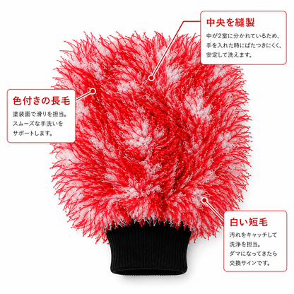 Plus ウォッシュミット レッド 1pc